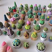 Куклы и игрушки ручной работы. Ярмарка Мастеров - ручная работа Cactus flores en miniatura para casa de muñecas y colección de cactus. Handmade.