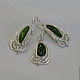 Order Classic earrings with chrome diopside Lace Spring. LAVKA SAMOTSVETOV. Livemaster. . Earrings Фото №3