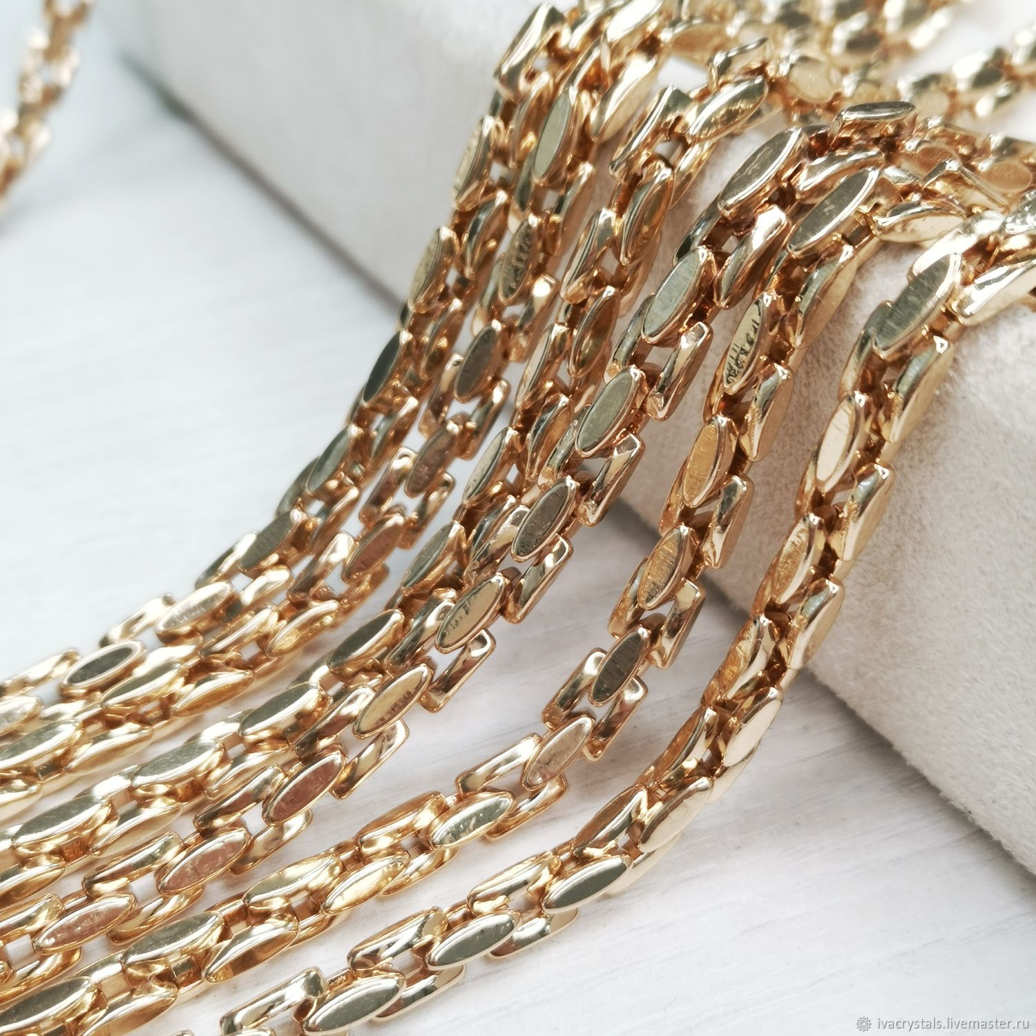 Цепь якорное плетение 5,4 мм Позолота, Цз067, 20 см купить в интернет ...