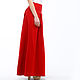 Red skirt-trousers made of 100% linen. Pants. etnoart. My Livemaster. Фото №4