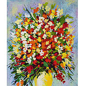 Картины и панно handmade. Livemaster - original item Pictures: Painting bouquet of flowers 