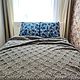 Knitted plaid of large knitting for men. A warm bedspread as a gift. Blanket. Vyazanye izdeliya i MK iz Alize Puffi. My Livemaster. Фото №5