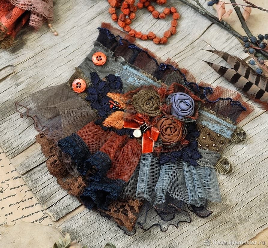 Бохо - манжеты \" Последние листья осени \"( пара) – заказать на Ярмарке ...