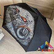 Аксессуары handmade. Livemaster - original item Umbrella with a painting of men`s Harley Davidson. Handmade.