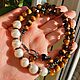 Order Pearl and Tiger Eye Beads. The amulet is harmony in everything everywhere. Magic Jewelry from Svetlana (talisman8magiya). Livemaster. . Beads2 Фото №3