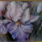 Картины и панно handmade. Livemaster - original item Picture of wool Irises. Handmade.