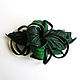Заколка автомат цветок для волос Emerald зеленый изумрудный, Заколки, Москва,  Фото №1