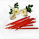 Dipped red candles made of beeswax 20 pcs, Ritual candle, Smolensk,  Фото №1