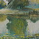 Картина ...И лилии на воде... (пейзаж лето река зеленый голубой). Картины. Арт-галерея Николая Омельченко. Ярмарка Мастеров.  Фото №4