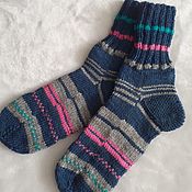 Аксессуары handmade. Livemaster - original item Socks: Knitted socks Funny guys 3. Handmade.