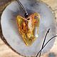 Amber. Pendant 'Blade' amber, Pendants, Moscow,  Фото №1