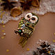 Brooch-Owl ' Needles». Owl is the barn owl. Brooches. Coffeelena. My Livemaster. Фото №6