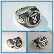 Фен-шуй и эзотерика handmade. Livemaster - original item Ring with Wolves (rune, hall to choose from). Handmade.