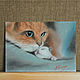 The pastel 'mother's joy' a cat with a kitten. Pictures. yuliabogun. Online shopping on My Livemaster.  Фото №2