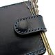 Зажим для купюр ручной работы из итальянской кожи Wax Navy. Зажимы. BARCA Leather Craft изделия из кожи (barca-di-carta). Ярмарка Мастеров.  Фото №4