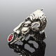 Ring Face with garnet made of 925 silver HB0083. Rings. Sunny Silver. My Livemaster. Фото №4