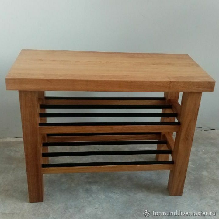 Скамья, стеллаж в прихожую, лавка для хранения обуви для переобувания в ...