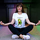 Order Women's Summer T-shirt, White Avocado Cotton T-shirt. Lara (EnigmaStyle). Livemaster. . T-shirts Фото №3