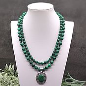 Украшения handmade. Livemaster - original item Necklace with pendant malachite stone Author`s necklace. Handmade.