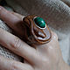 Order The wooden Snake ring with malachite. WOODMELODY. Livemaster. . Rings Фото №3