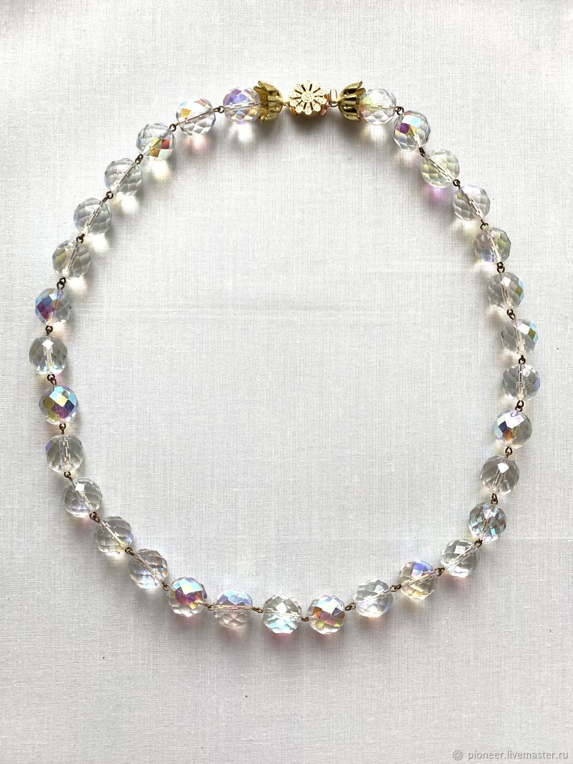 Vintage necklace with large beads Aurora Borealis Czechoslovakia, Vintage necklace, St. Petersburg,  Фото №1