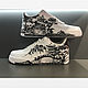 Кроссовки белые,кастом кроссовок Nike Air Force унисекс,ручная роспись. Кроссовки. Olgavolgoart. Роспись одежды и обуви. Кастом. Ярмарка Мастеров.  Фото №12