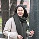 Шарф осенний вязаный Классика хаки, Шарфы, Москва,  Фото №1