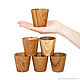 Set of Wooden wine glasses (6#17. Shot Glasses. ART OF SIBERIA. Online shopping on My Livemaster.  Фото №2