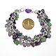 Bracelet 'Lilac' amethyst stones and green aventurine. Chain bracelet. krasota-prirody. My Livemaster. Фото №6
