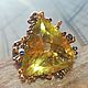 The 'Trillion' ring with natural citrine 20 carats, Rings, Voronezh,  Фото №1