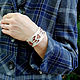 Leather bracelet 'Traces'. Hard bracelet. schwanzchen. Online shopping on My Livemaster.  Фото №2