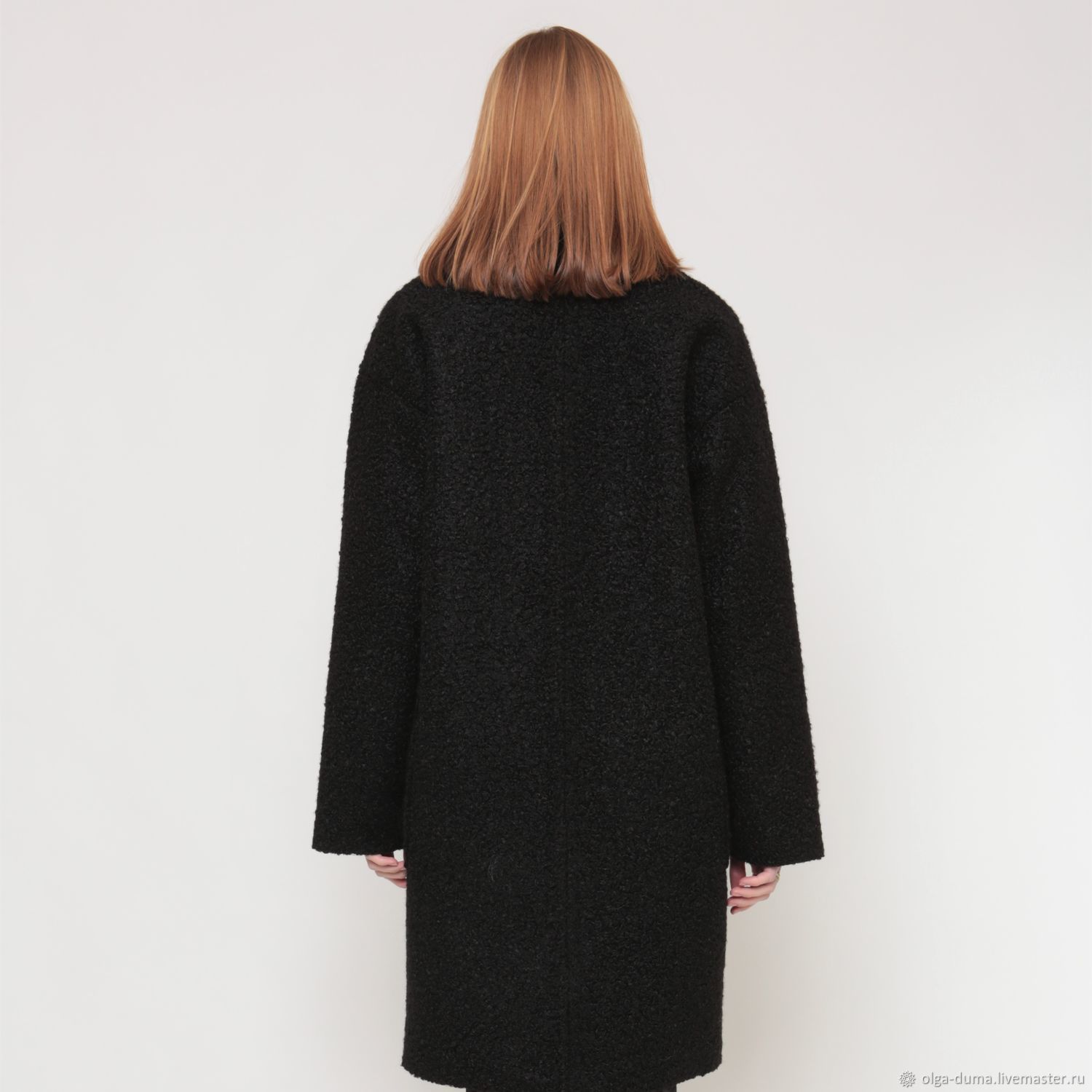 Пальто "кокон" из ткани букле "лама" в интернет-магазине Ярмарка ...