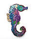Seahorse, author's hand embroidery, Brooches, Tver,  Фото №1