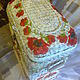 Wicker basket for linen with red poppies. Bags. paperchest (paperchest). My Livemaster. Фото №6