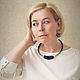 Pearl necklace made of natural pearls and beads Classic blue. Necklace. gershman. My Livemaster. Фото №5