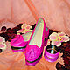 Mocasines de pitón en Fucsia, Loafers, Kuta,  Фото №1