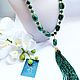 WITH PENDANT OF MALACHITE. Necklace. Magical Beauty Gems. My Livemaster. Фото №5