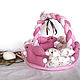 Order Rabbit basket, textile, Easter, pink. Elena Gavrilova. Livemaster. . Basket Фото №3