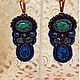 Earrings beaded ' Turquoise', Earrings, Moscow,  Фото №1