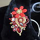 Soutache Brooch Flower, Brooches, Moscow,  Фото №1
