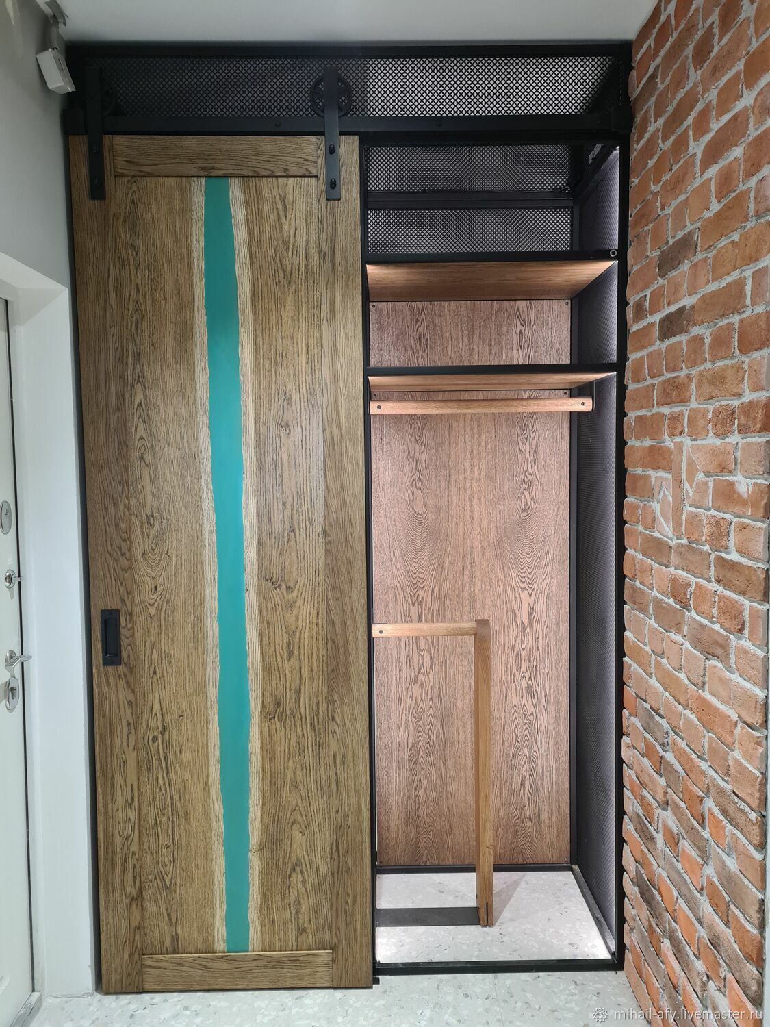 Шкаф лофт из металла и дерева – заказать на Ярмарке Мастеров – S2W8QRU ...