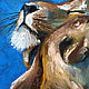 Painting with lions in oil on canvas. Pictures. myfoxyart (MyFoxyArt). My Livemaster. Фото №5