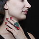 Spider Ring Malachite Coral 925 Silver ALS0049. Rings. Sunny Silver. Online shopping on My Livemaster.  Фото №2