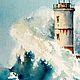 Lighthouse seascape painting with sea and storm. The picture LIGHTHOUSE. Pictures. Olga Ermakova art. My Livemaster. Фото №4