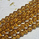 Biconuses 4 mm 45 pcs on a thread Beige, Beads1, Solikamsk,  Фото №1