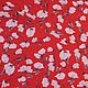 Плательная ткань красного оттенка с цветами. Арт. 94с25-6, Ткани, Искитим,  Фото №1