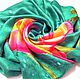 Batik shawl `Orchid Queen ` 100% silk satin. HANDMADE.FAIR MASTERS. Silk Paradise. Silk scarf batik.Buy silk batik shawl `Orchid Queen`.Handmade. Batik.
