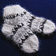 Children's knitted socks Black and white, Socks, Klin,  Фото №1