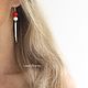 Order Earrings elongated with red coral and white agate. LovelyStones. Livemaster. . Earrings Фото №3