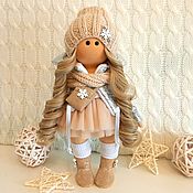 Текстильная куколка-малышка Первоклашка
